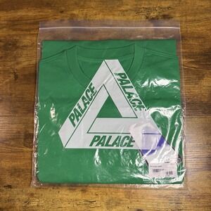 Palace Shirt Mens Medium Green Tri-Phone Graphic Tee Skate Streetwear Logo